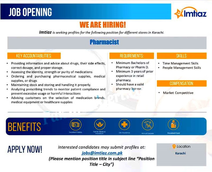 Imtiaz Supermarket Jobs 2022 | Job opportunities at Imtiaz Supermarket