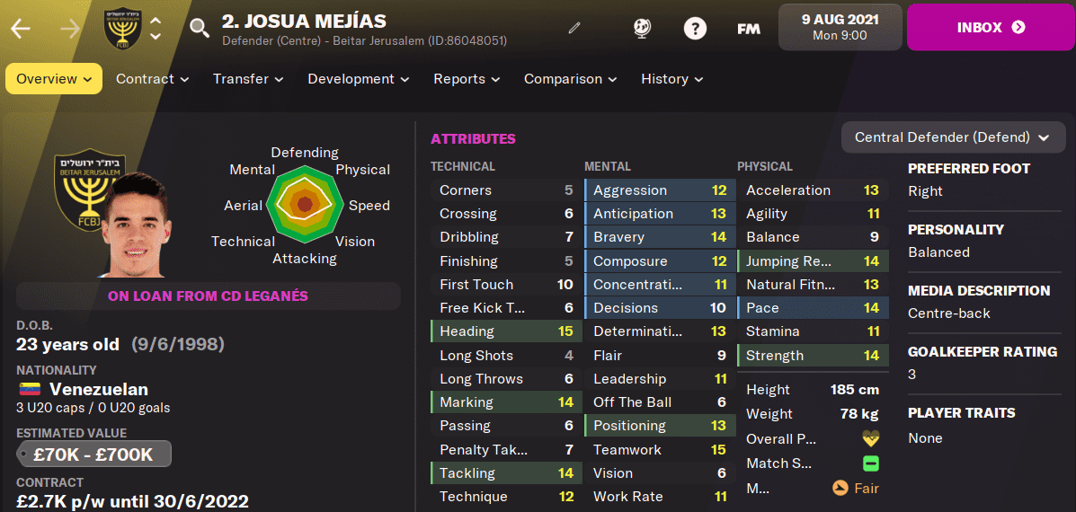 FM22 Josua Mejias