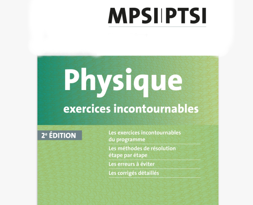 Physique Exercices incontournables MPSI-PTSI, Physique Exercices Première année cycle préparatoire aux études d'ingénieur, analyse vectorielle CPGE