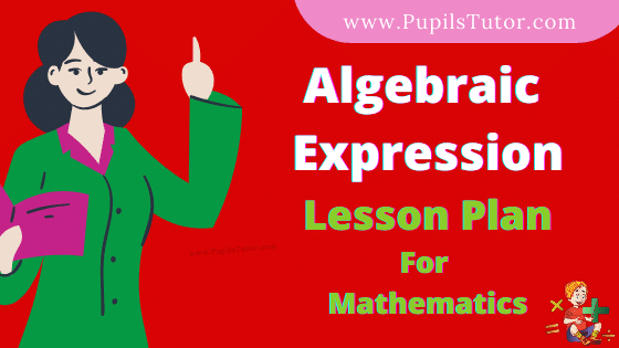 Algebraic Expression Lesson Plan For B.Ed, DE.L.ED, BTC, M.Ed 1st 2nd Year And Class 6,7 And 8th Maths Teacher Free Download PDF On Mega Teaching Skill In English Medium. - www.pupilstutor.com