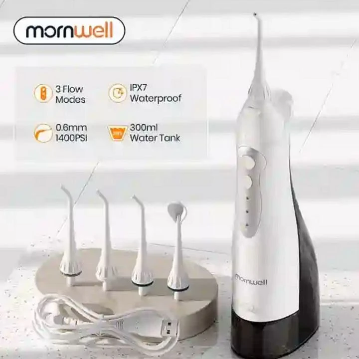 Mornwell Oral Irrigator: 300ML USB Rechargeable Dental Water Flosser Teeth Cleaner for Oral Care - Overview