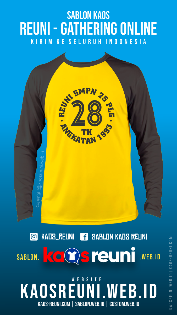 Reuni SMPN 25 Angkatan 1993 - Desain Sablon Kaos Reuni - kaos-reuni.web.id