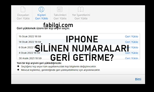 Iphone Silinen Numaraları Nasıl Geri Yükleriz Icloud 2022