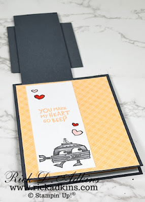 I have a fun fold to share with you today using the Nuts & Bolts Stamp Set.  I call this fold a Double Opening Fun Fold Card.