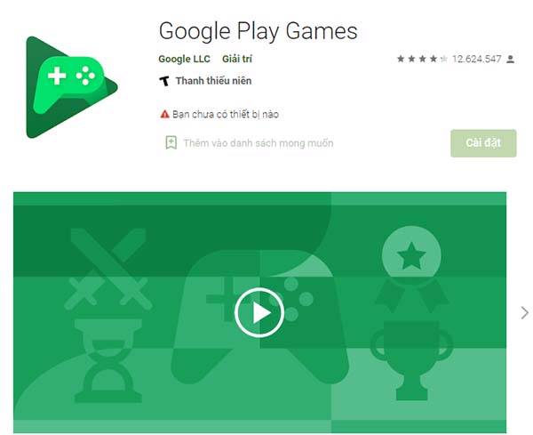 Google Play Games: ứng dụng chơi trò chơi trên Google miễn phí