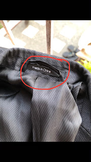 Made in China label (not made in China)