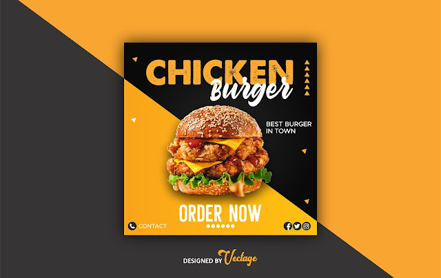 Burger banner, banner design, banner template, free banner design,
