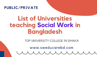 List of Universities teaching Social Work in Bangladesh