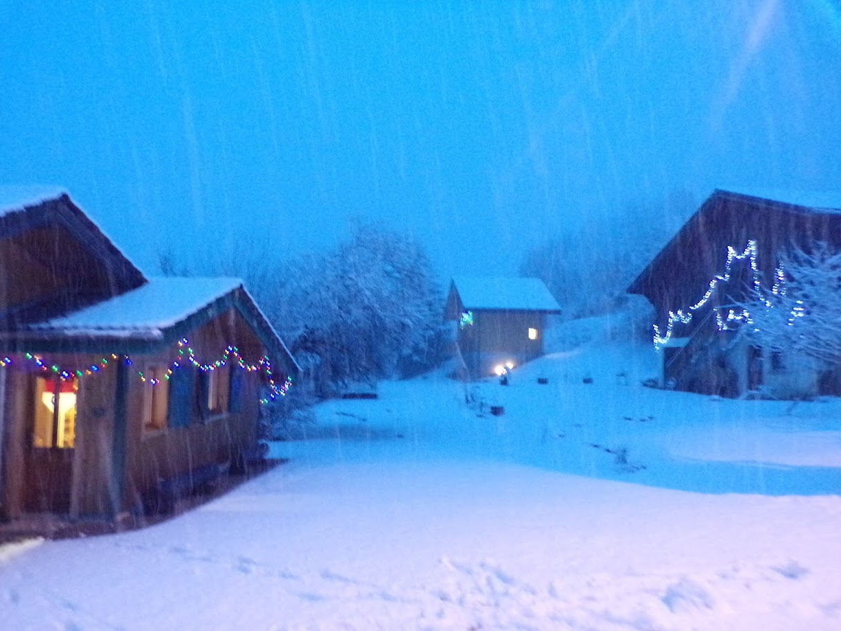 Vue de la  propriété  sous la neige