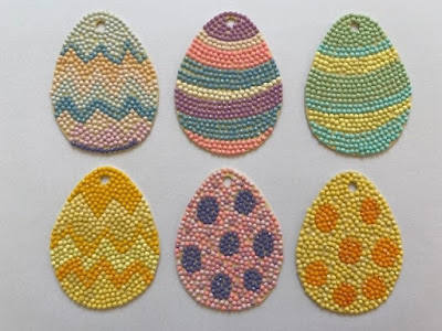 Easter egg craft with leftover diamond painting drills