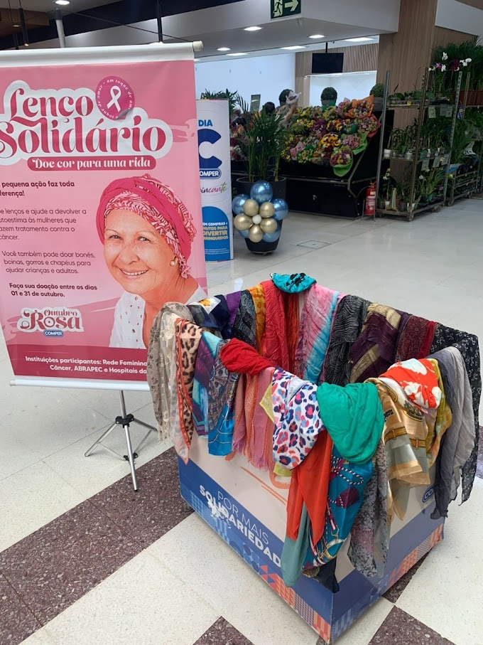 Campanha arrecada lenços para mulheres em tratamento de câncer