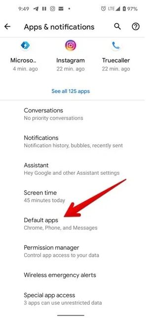 كيفية ضبط تطبيق SMS الافتراضي على Android