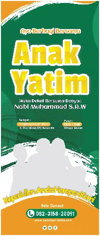 Download Contoh Banner Santunan Anak Yatim CDR Coreldraw Gratis