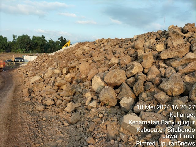 Proyek Jalan Tol Probowangi, Diduga Gunakan Urug Material Batu Hasil Cut And Fill Gunung