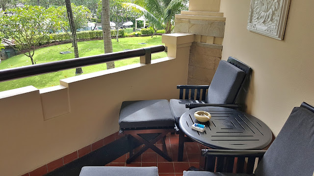 balcony terrace at bedroom of Intercontinental Bali Resort in Jimbaran