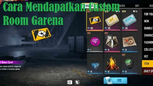 Cara Mendapatkan Custom Room Garena