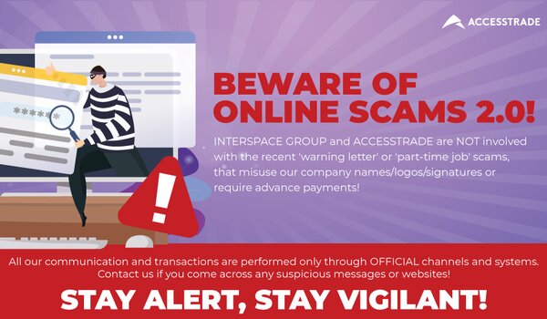 Latest Scams That Misuse ACCESSTRADE's Company Name | Warning Letter and Part-Time Job