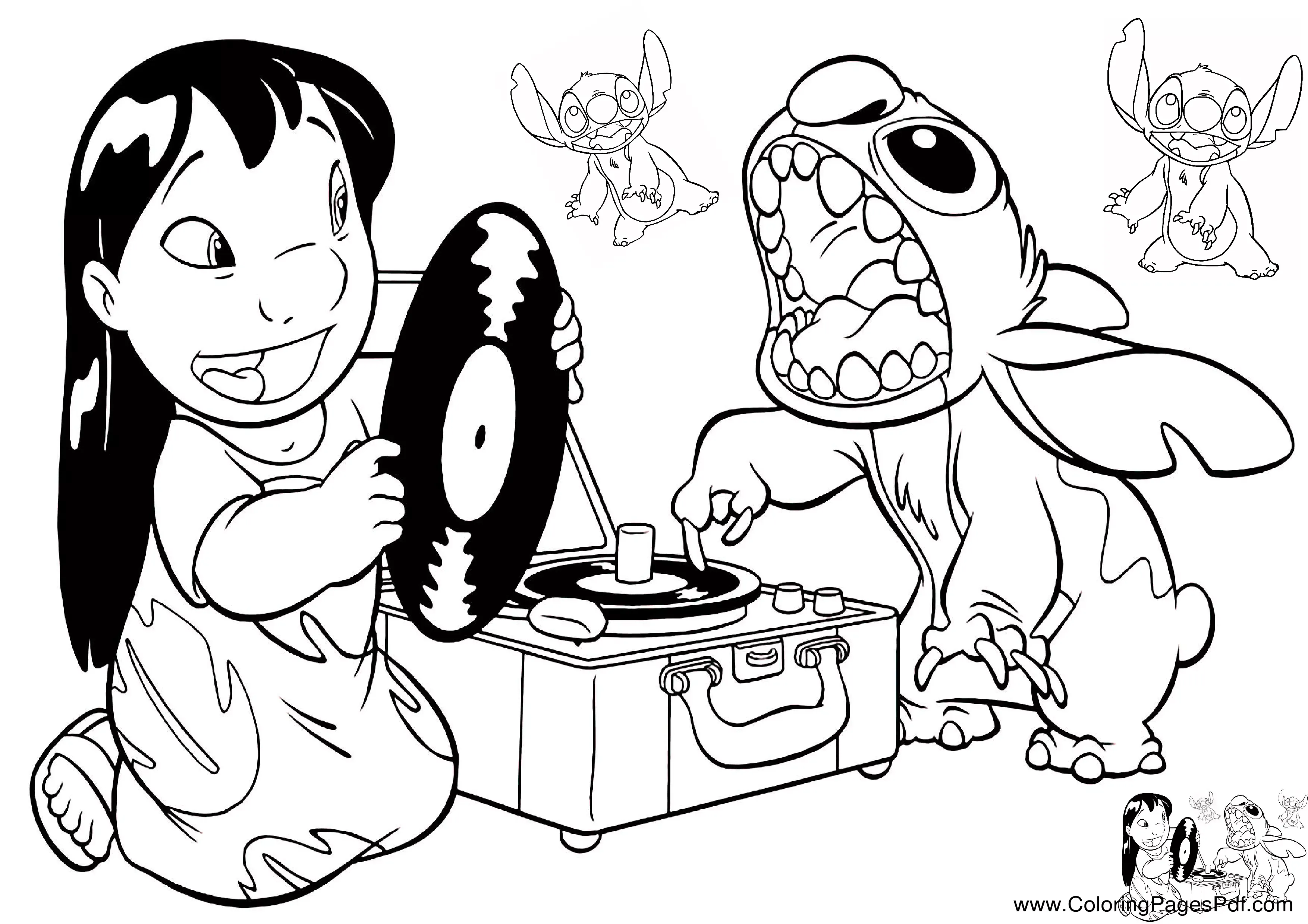 Lilo and stitch coloring pages pdf