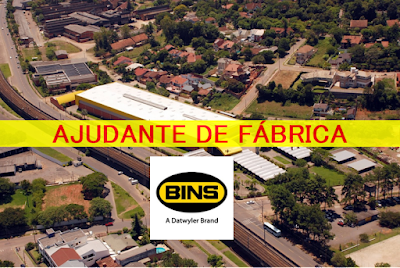 BINS abre nova vaga para Ajudante de Fábrica em São Leopoldo