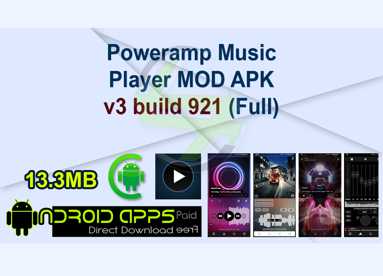Poweramp Music Player MOD APK v3 build 921 (Full)