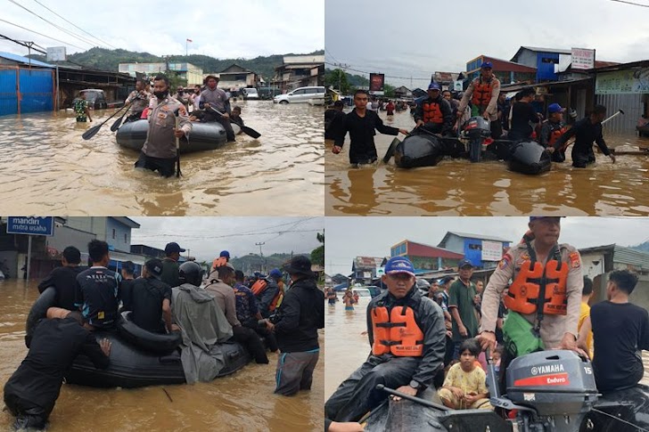 INILAH Polda Papua, Tudaskan 380 Personel Bantu Penanganan Banjir dan Tanah Longsor di Jayapura
