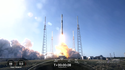 Transporter-3, perfetto lancio SpaceX per 105 piccoli satelliti, stream video!