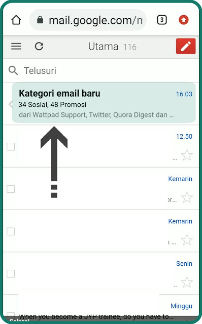 buka bagian email baru