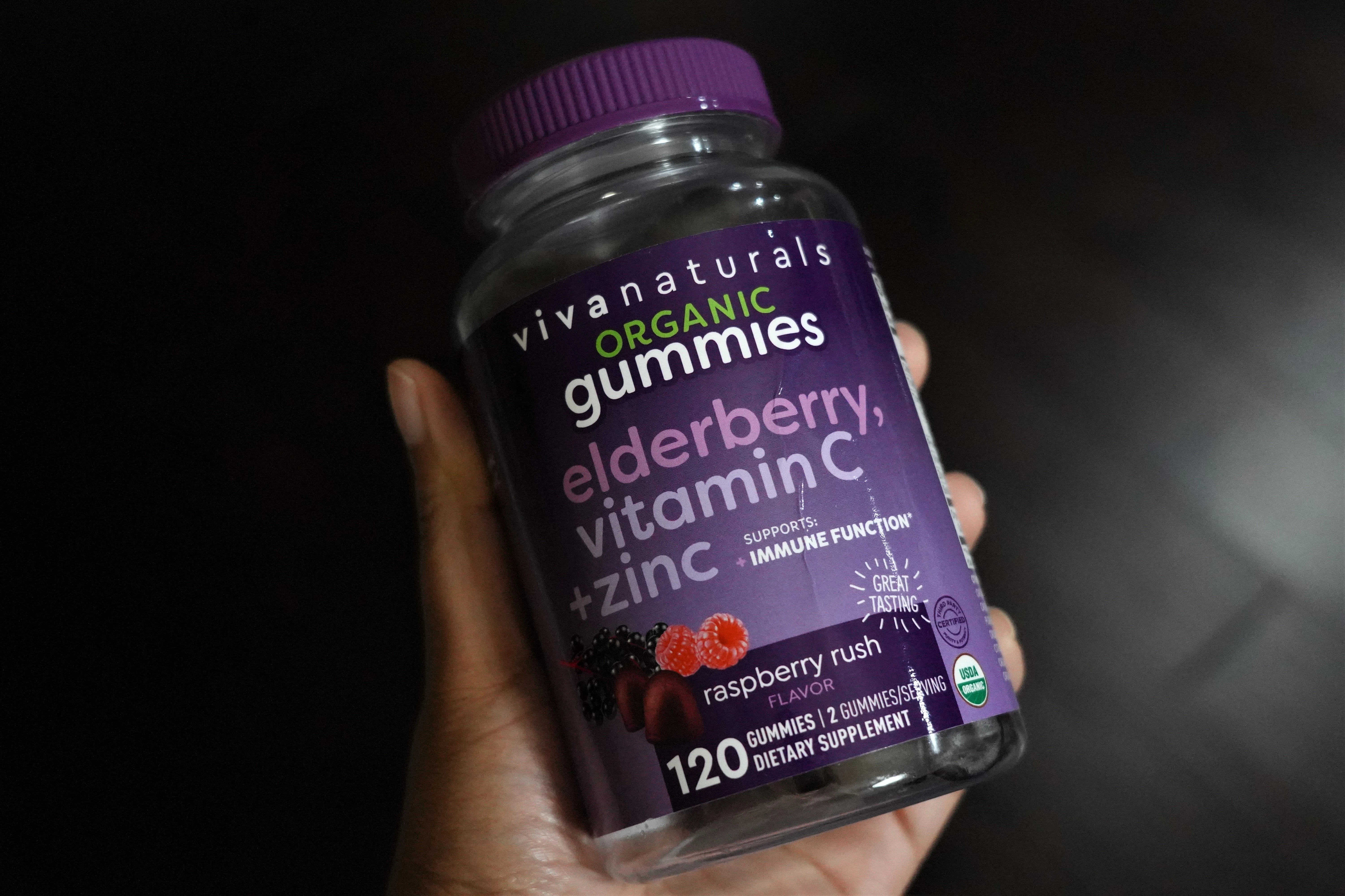 Viva Naturals Organic Elderberry Vitamin C + Zinc Gummies