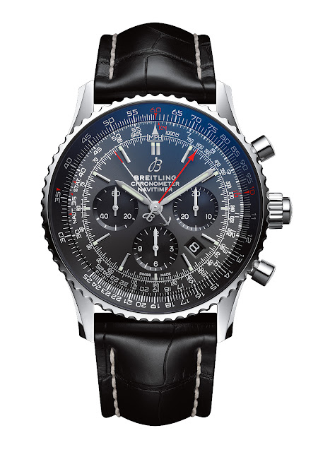 Découvrez la réplique de la Breitling Navitimer B03 Rattrapante Chronograph Stratos Gray Dial