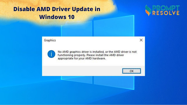 Stop AMD Driver Update in Windows 10