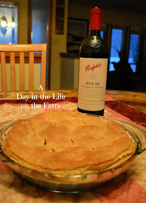 pie with wine