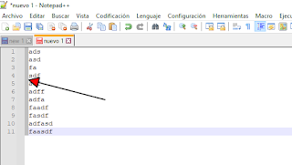 Insertar número de línea en Notepad++