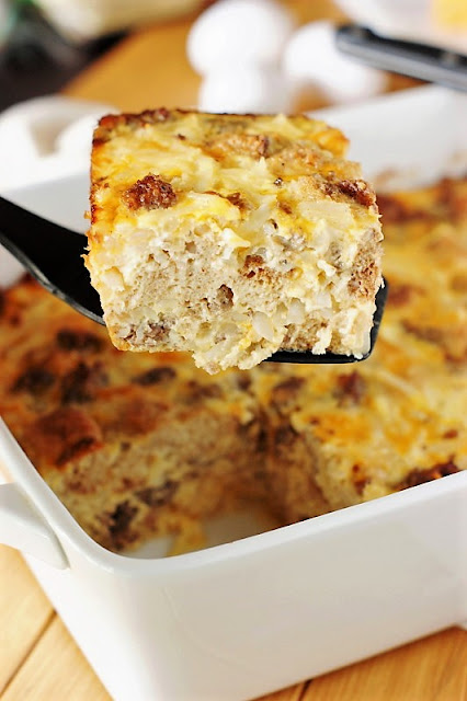 Overnight Sausage, Egg, & Hash Brown Breakfast Casserole Image