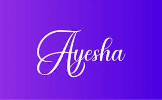 Top 50 Ayesha Handwritten Signature