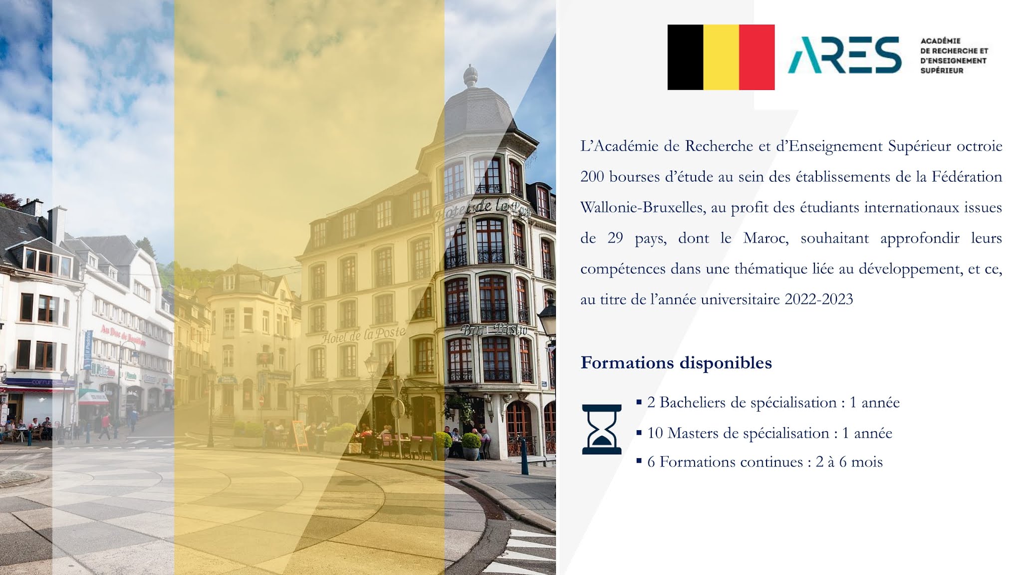 200 bourses d’études en Belgique 2022/2023