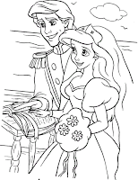 Coloring pages of fairy tale wedding