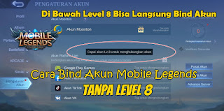 Cara Bind Akun Mobile Legends Tanpa Level 8 Terbaru 2022