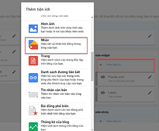 Hướng dẫn thêm nhãn(label) vào bài viết trên bloger - Kiến thức cơ bản 2021