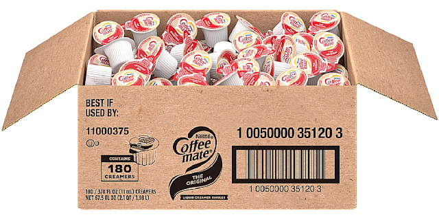 Nestle Coffee mate Coffee Creamer, Original, Liquid Creamer Singles, Non Dairy, No Refrigeration