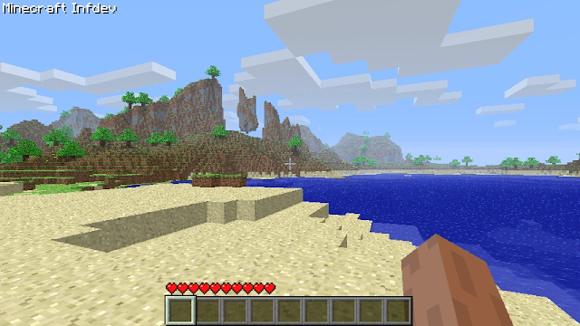 A screenshot of what Minecraft looked like during its Minecraft Infdev stage