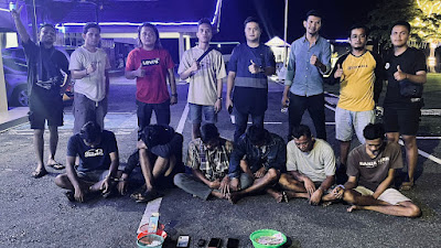 Enam Orang Pelaku Perjudian Pakau Dengan Kartu Domino Diamankan Satreskrim Polres Sijunjung