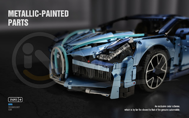 Nifeliz DIVN-BLUE Sports Car Compatible with lego