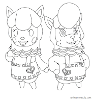 Animal Crossing coloring pages- Reese and Cyrus