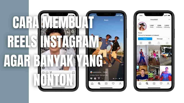 Cara Membuat Reels Instagram Agar Banyak Yang Nonton Di dalam membuat reels instagram agar banyak yang nonton ada beberapa langkah-langkah yang harus di ikuti yang diantaranya adalah :  Gunakan Musik Yang Lagi Ngetrend Pada saat membuat konten reels ada baiknya menggunakan musik yang lagi trend, sebab hal ini bisa membantu video Reels ditonton banyak orang. Ketika berinteraksi dengan musik tren, maka alogaritma Instagram akan menambahkan lebih banyak video.    Gunakan Hastag Supaya Viral Pada saat memposting foto atau video di Instagram, jangan lupa untuk menambahkan hastag sebanyak mungkin. Supaya nantinya video Reels yang dibuat akan ditonton banyak orang karena bisa menjangkau audience dari hastag.    Pakai Fitur Edit Bawaan Reels Reels instagram memiliki fitur bawaan untuk mengedit video, menambahkan musik, teks dan efek visual. Hal ini membuat instagram ingin kamu gunakan fitur untuk tingkatkan exposeru pada Reels.    Buat Konten Yang Kreatif Di detik-detik pertama Reels adalah hal yang paling penting, maka buatlah sesuatu yang unik dan menarik agar audience tertarik untuk menonton sampai akhir video dari konten yang dibuat.    Pancing Dengan Thumbnail Menarik Pada tahap akhir jangan lupa untuk membuat thumbnail yang dikenal sebagai cover Reels dari setiap video yang dibuat, sebenarnya thumbnail yang dibuat hanya terlihat di profil namun tidak akan terlihat di explore.    Nah itu dia bagaimana cara membuat reels instagram agar banyak yang nonton dengan mudah, melalui bahasan di atas bisa diketahui mengenai langkah-langkah di dalam membuat reels instagram agar banyak yang nonton. Mungkin hanya itu yang bisa disampaikan di dalam artikel ini, mohon maaf bila terjadi kesalahan di dalam penulisan, dan terimakasih telah membaca artikel ini."God Bless and Protect Us"