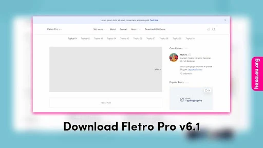 Free Download Blogger Template Fletro Pro v6.1 Original