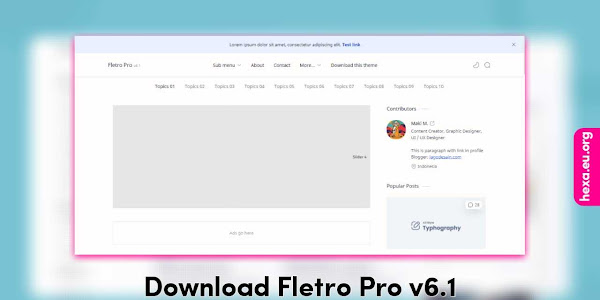 Fletro Pro v6.1 Original Free Download Blogger Template