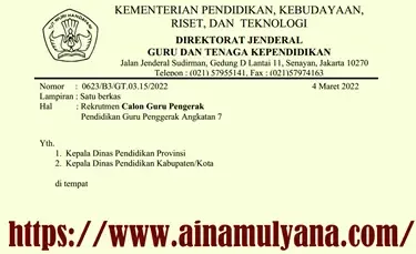 Jadwal dan Persyaratan Pendaftaran Rekrutmen CGP Angkatan 7 Tahun 2022