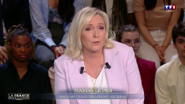 [VIDEO 🔴] Dans l’émission « La France face à la guerre », Marine Le Pen n’a « aucune ambiguïté » à condamner la guerre en Ukraine