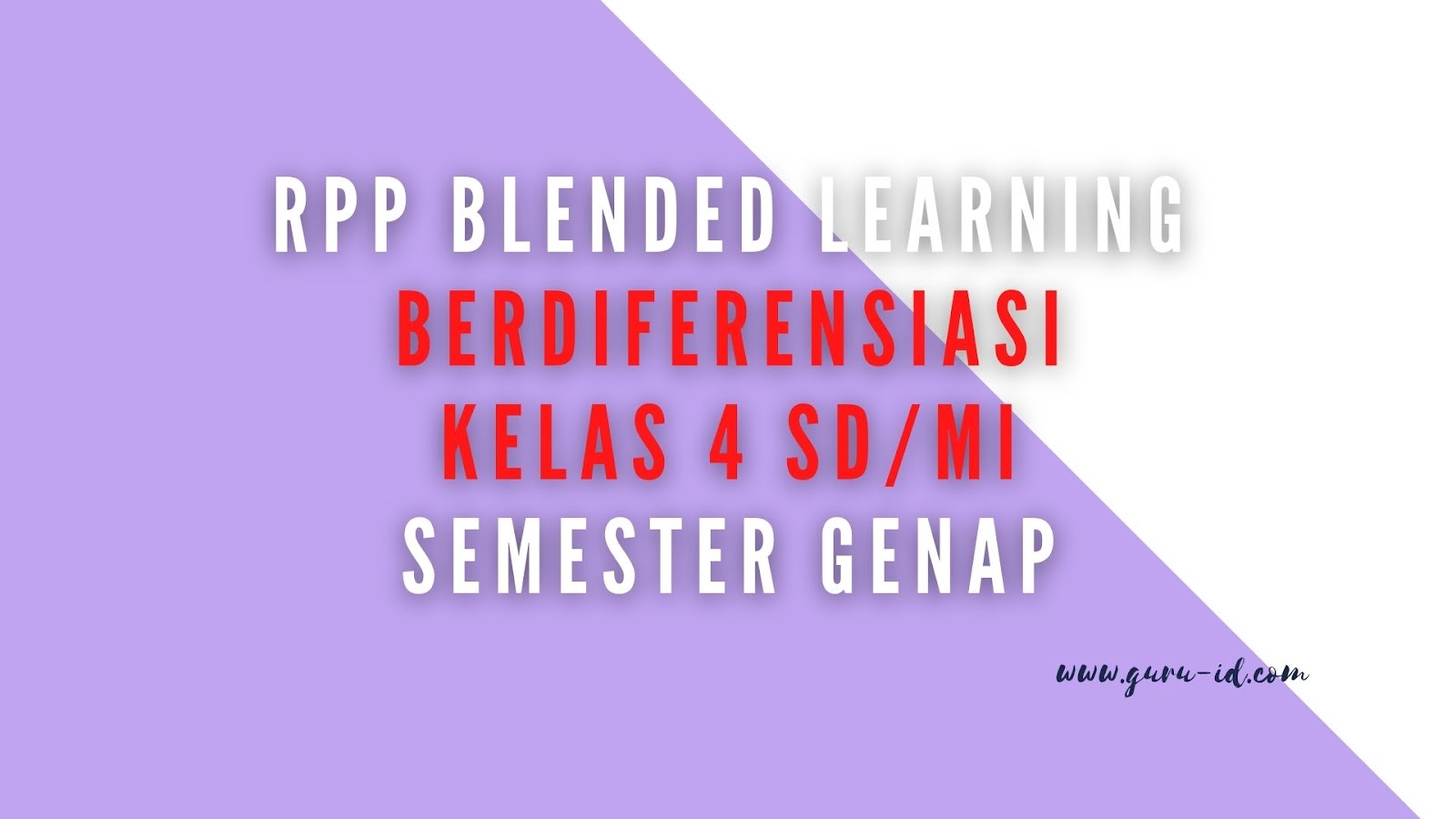 rpp blended learning Kelas 4