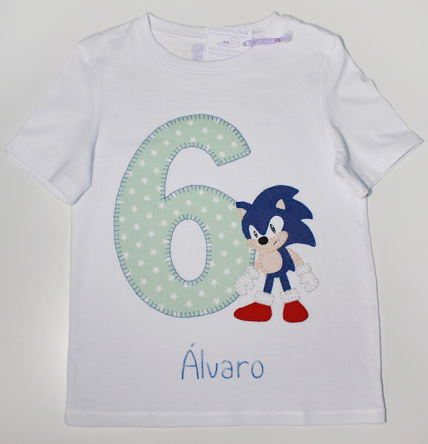 camiseta de cumpleaños Sonic